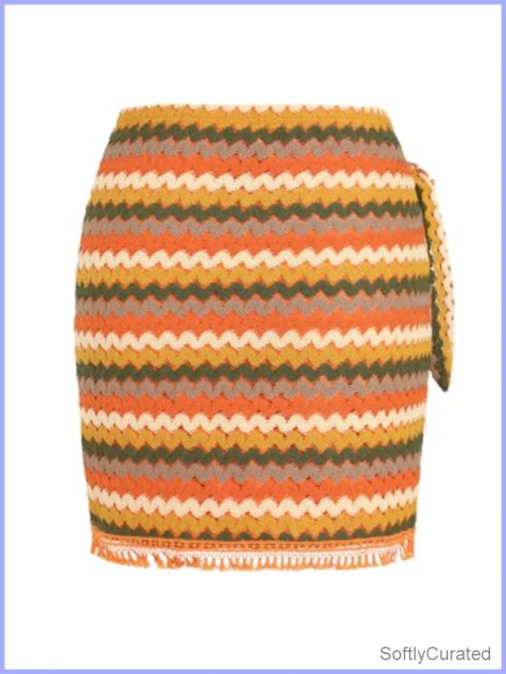 Women's Tie Waist High Stretch Ruched Mini Skirt with Side Slit for Summer